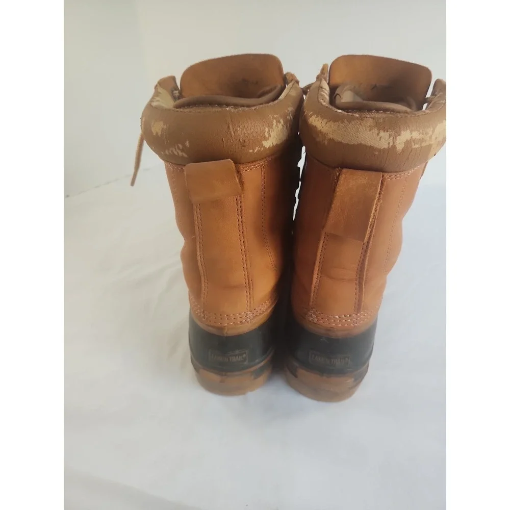 Vintage Lake'n Trail Mens Duck Boots Size 10 Mud Boots Insulated Pull Out Liner